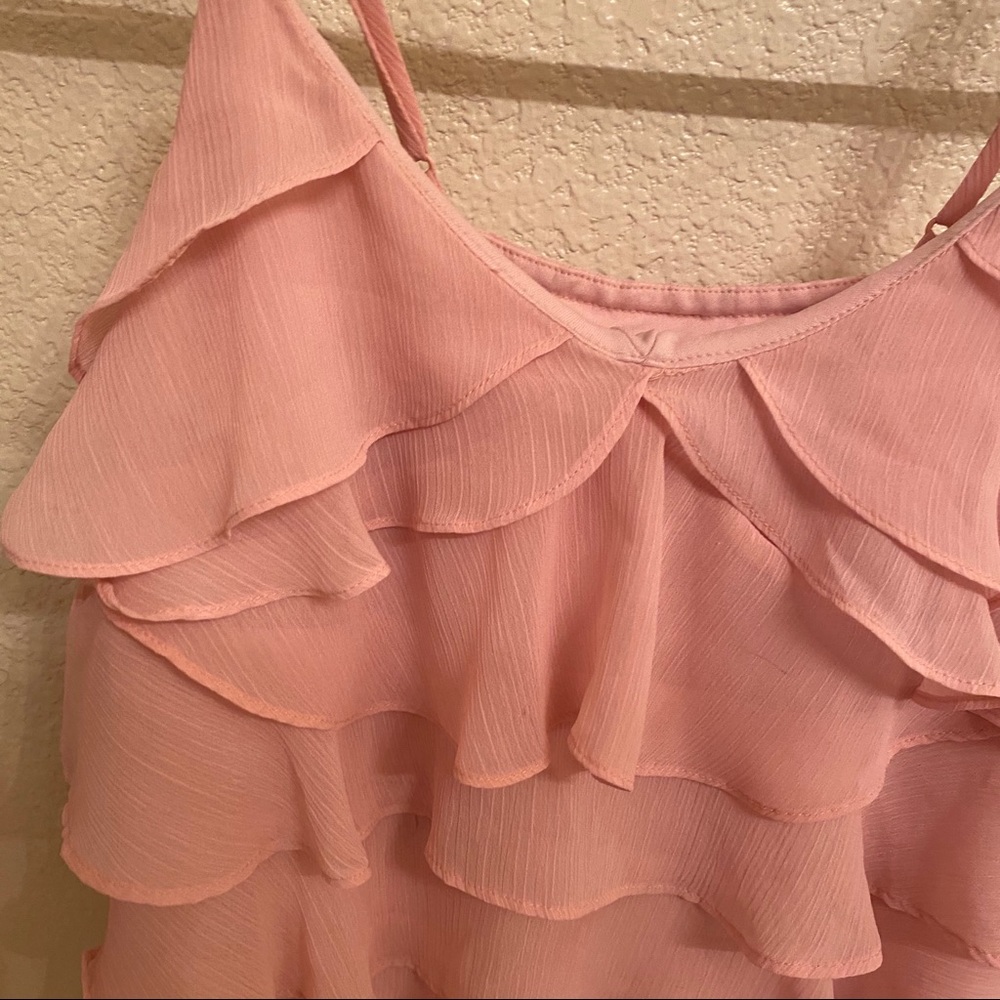 Pink Ruffle Tank - Picture 2 of 4